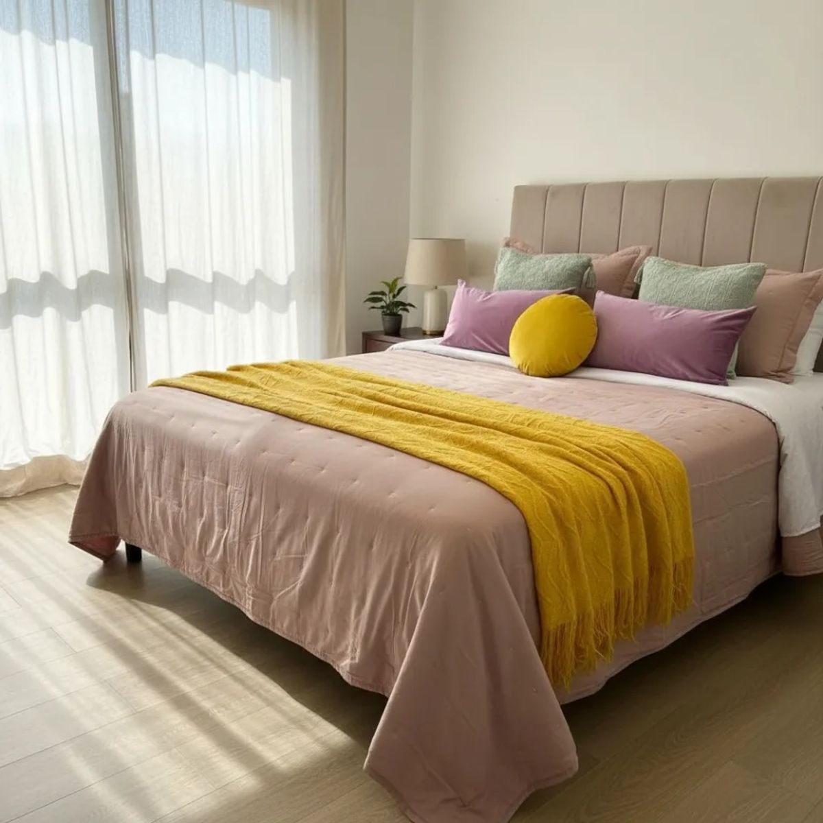 TODOHOGAR SANTIAGO DE CHILE - Set Renovación dormitorio  Full Colors – 7 piezas  – Super  King