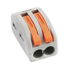 CROMPTON - Conector Empalme Rapido 2 Polos Max 4mm Fast Clip X 50 Pcs