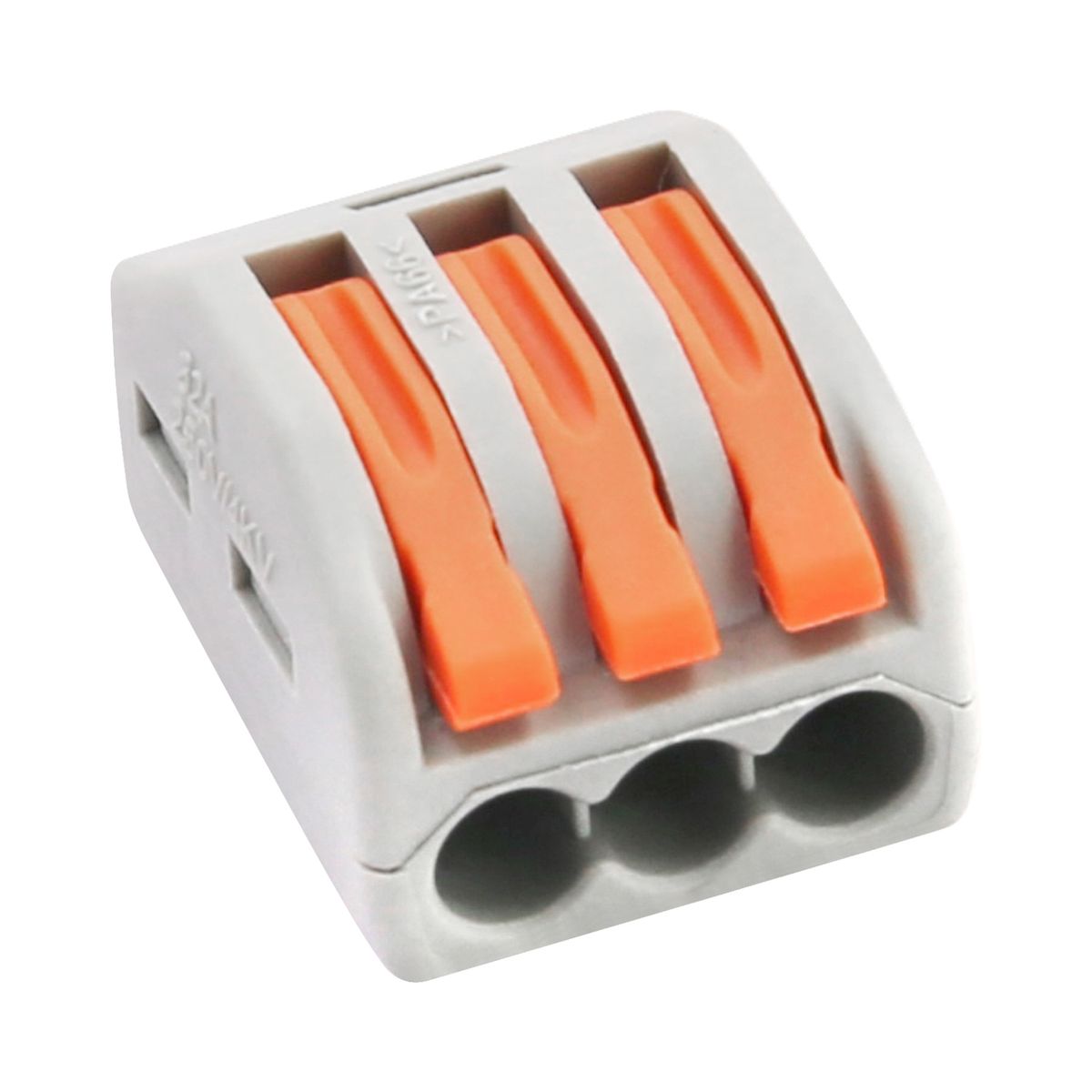 CROMPTON - Conector Empalme Rapido 3 Polos Max 4mm Fast Clip Crompton  X 50 Pcs