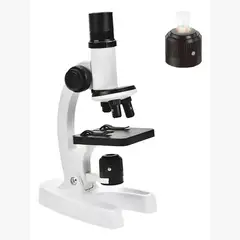 SCIENTIFIC EXPLORER - Microscopio Óptico Compuesto Didáctico 1200x Con Luz Led 8 Colores Para Niños Aprendizaje 2RL