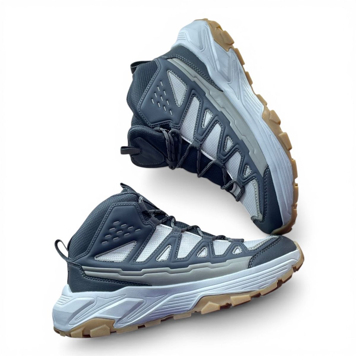 CARBIN - Zapatillas Botín Hombre Trekking Outdoor Antideslizante Cómodas
