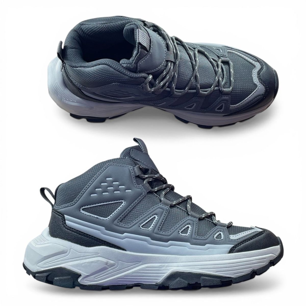CARBIN - Zapatillas Botín Hombre Trekking Outdoor Antideslizante Cómodas