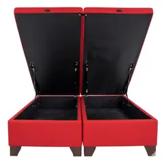GENERICO - Bases De Camas 2 Plaza Baul 190x150cm ROJO