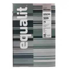 EQUALIT - Resma Papel fotocopia OFICIO 75gr.