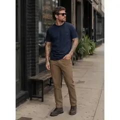 PANAMA JACK - Pantalón Hombre Vestir Casual Marrón