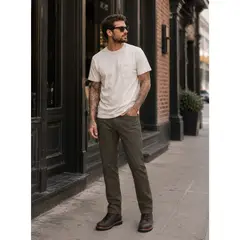 PANAMA JACK - Pantalón Hombre Vestir Casual Verde