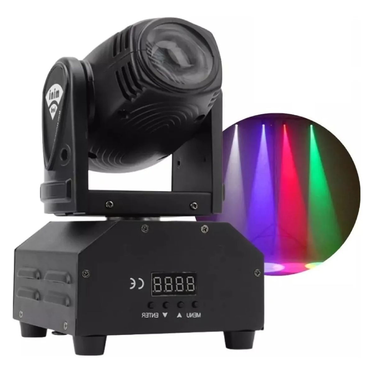 GENERICO - Cabezal Led Giratorio Rgbw Dmx 512 Mini Beam 36w Disco Laser