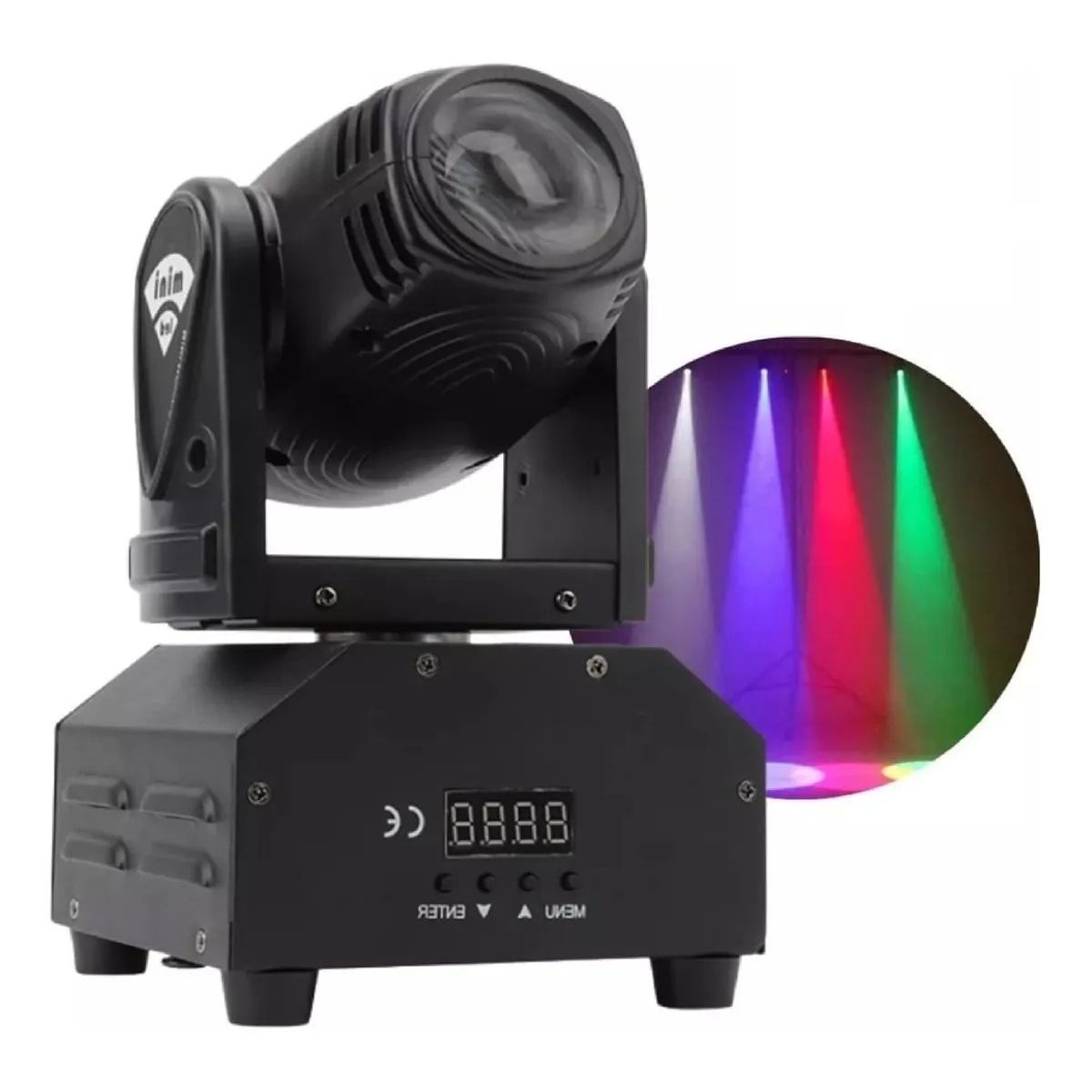GENERICO - Cabezal Led Giratorio Rgbw Dmx 512 Mini Beam 36w Disco Laser