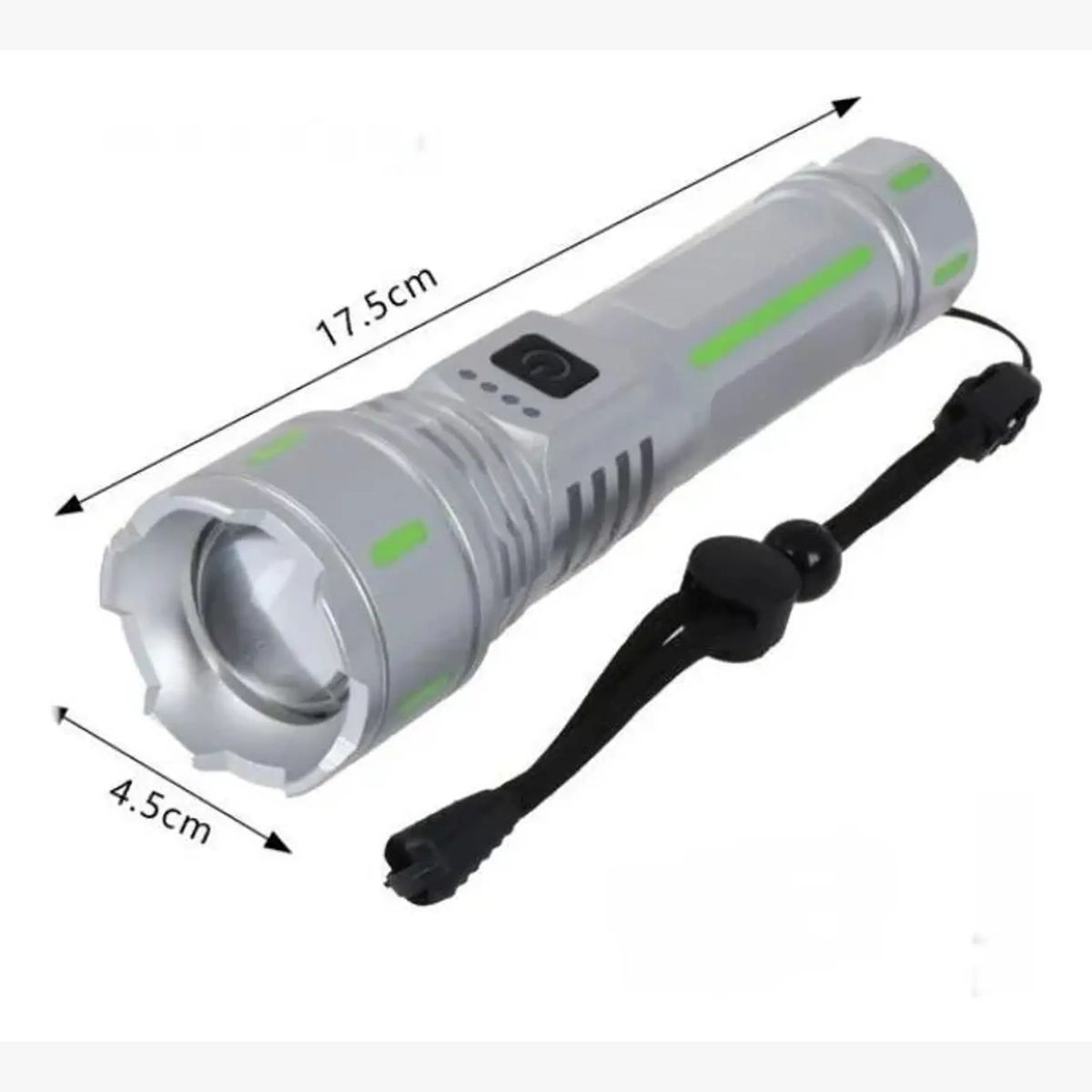 GENERICO - Linterna Recargable Usb Super Light Led 10000Lm Linterna Reflectante Plateado 2rl Recargable 8800Mah