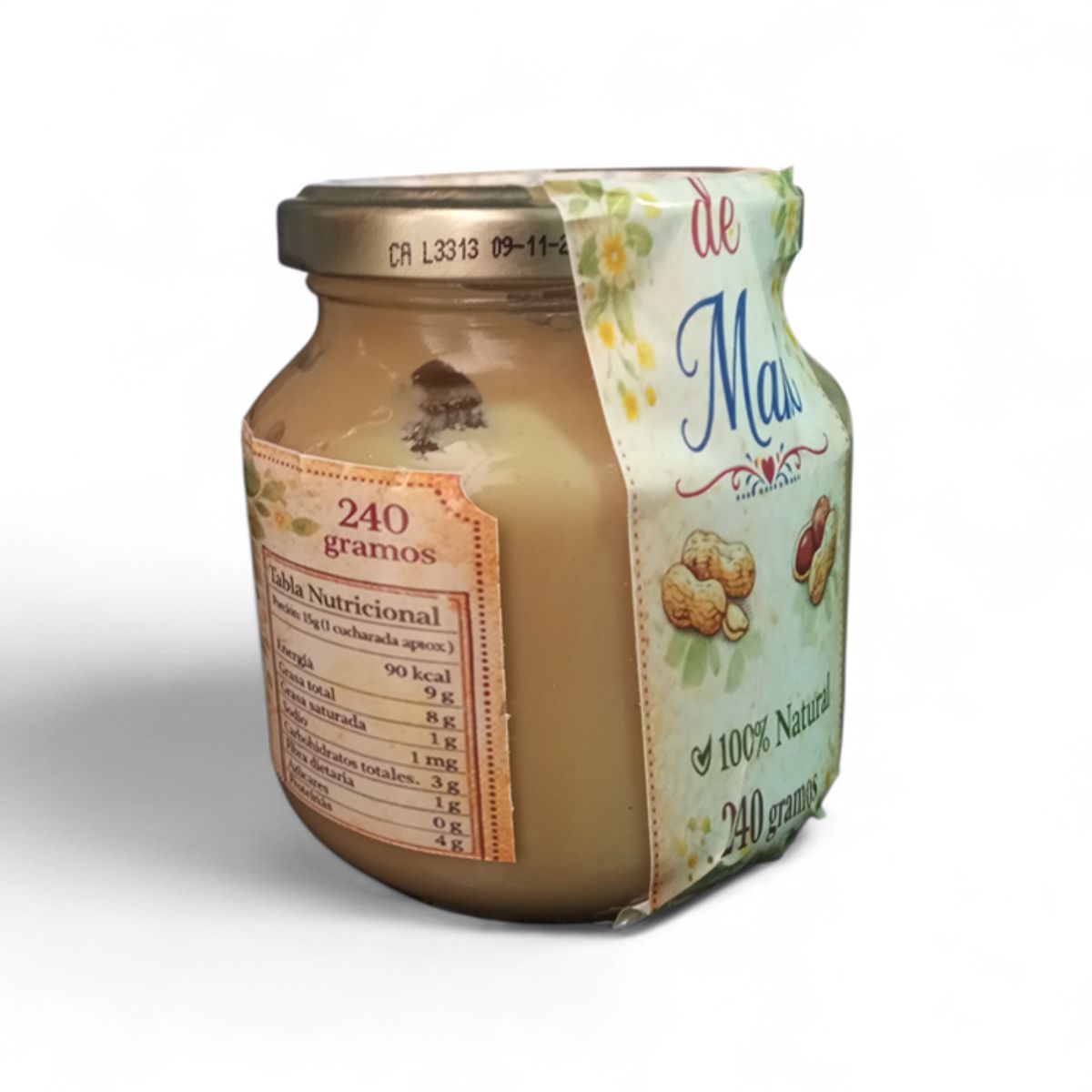 GENERICO - Mantequilla de Maní Natural  240 gramos