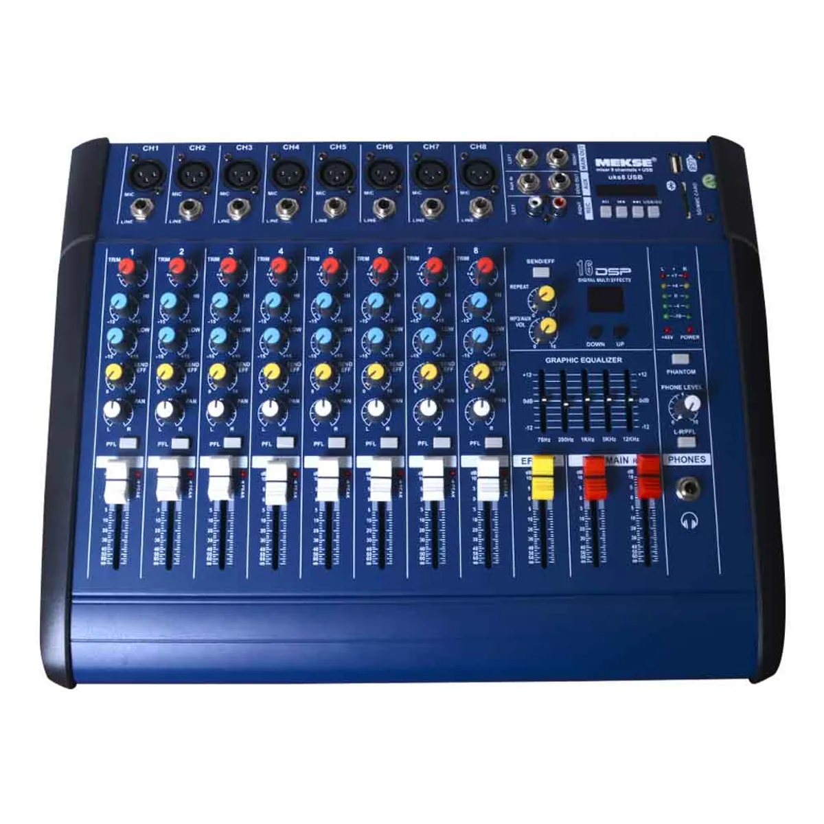 MEKSE - CONSOLA POWER MIXER 8CH BLUETOOTH UKS-8USB MEKSE