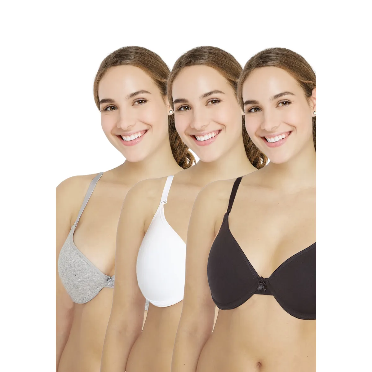 KAYSER - Pack 3x sosten soft algodón P350.010-BLA Kayser - Blanco - 34A