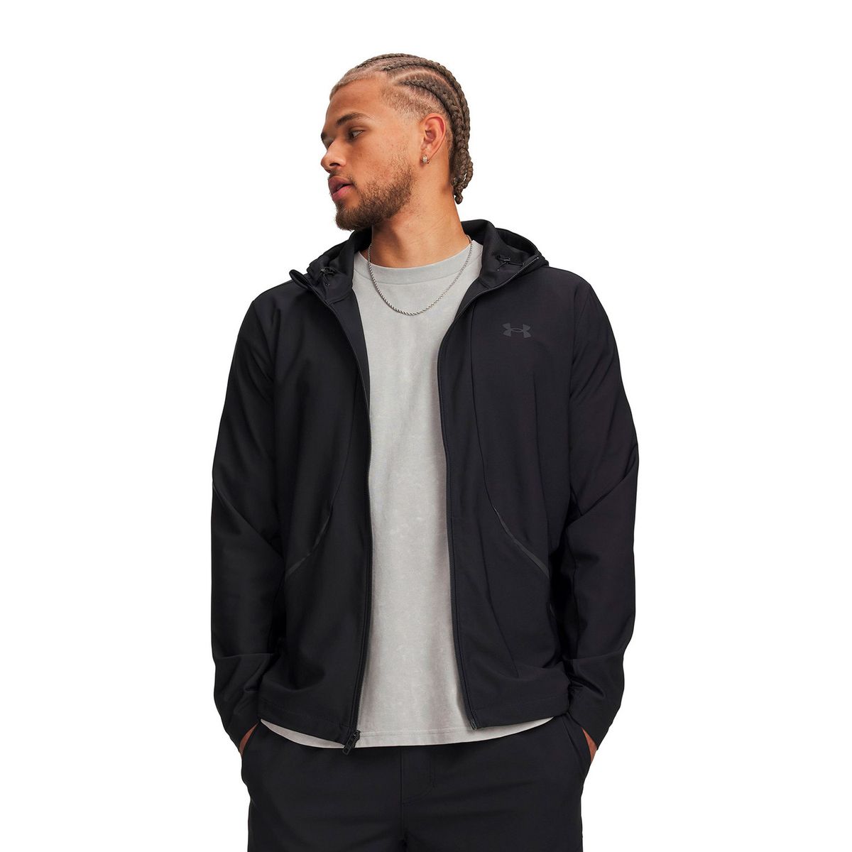 UNDER ARMOUR - Chaqueta UA Unstoppable Woven Negro Hombre UNDER ARMOUR