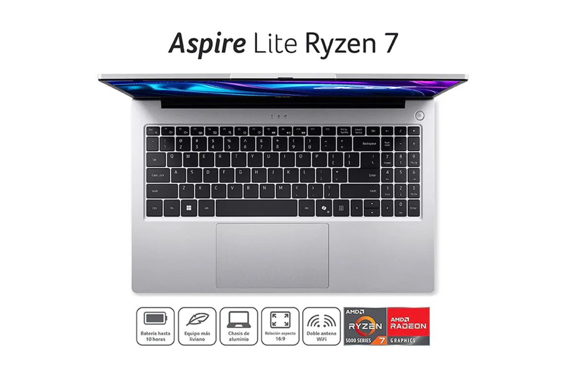 Notebook Aspire Lite AL15-43P-R3UW-5 - AMD Ryzen 7 - 20GB RAM - 512GB SSD - 15,6 FHD