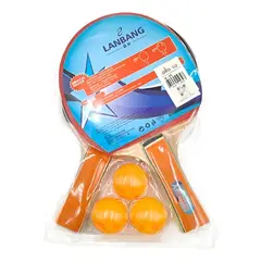 GENERICO - Raquetas De Tenis De Mesa 2 Paletas +3 Pelotas