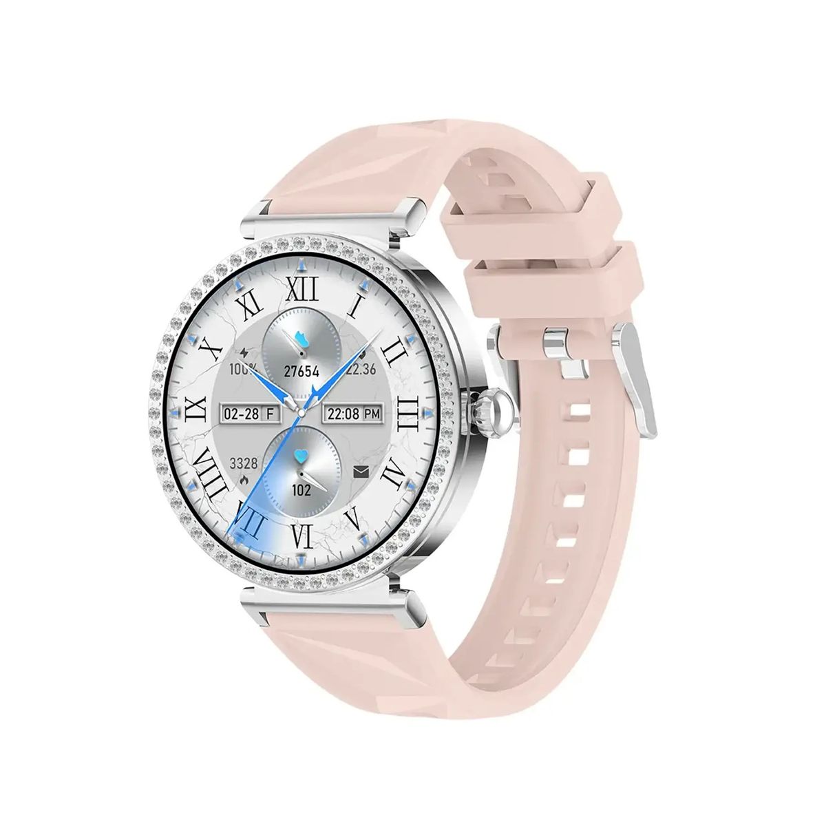 GENERICO - Smartwacht Reloj Inteligente Wireless Calling Vidive SW1624 Color Rosado Modelo Clásico Mujer