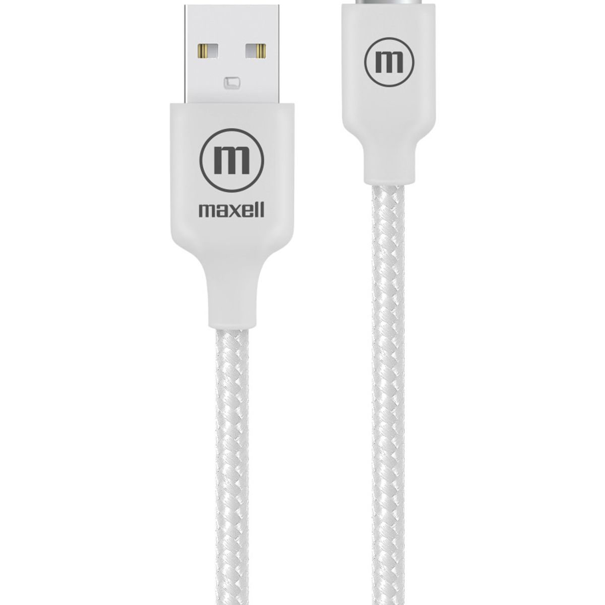 MAXELL - Cable Trenzado USB a USB C Maxell 2 Metros Carga Rápida Blanco