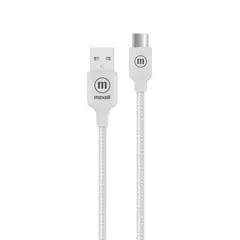 MAXELL - Cable Trenzado USB a USB C 2 Metros Carga Rápida Blanco