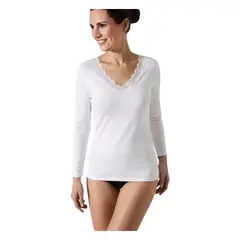 LOOK SHOP - Camiseta Mujer, Juvenil, Niña, Manga Larga. Algodón 114