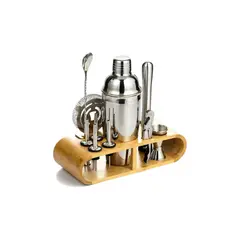 GENERICO - Set Cocteleria Profesional Coctelera Acero Inoxidable 12pcs