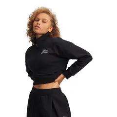 UNDER ARMOUR - Poleron UA Rival Fleece Script Negro Mujer