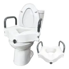 EVERSO - Alza Baño Asiento Elevado Para Inodoro Wc Con Apoya Brazos