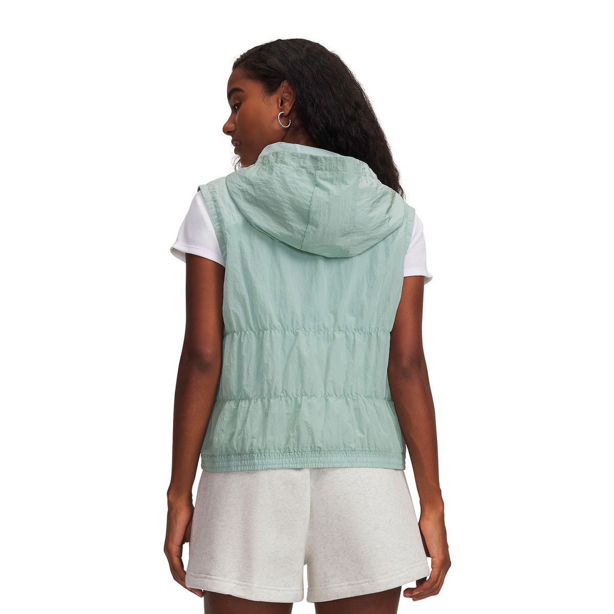 UNDER ARMOUR - Parka S/M UA Rival Woven Bungee Vest Azul Mujer UNDER ARMOUR