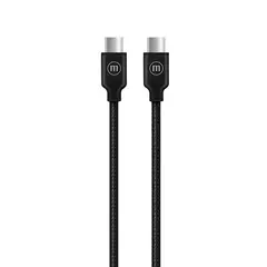MAXELL - Cable Trenzado USB C a USB C 2 Metros Carga Rápida Negro