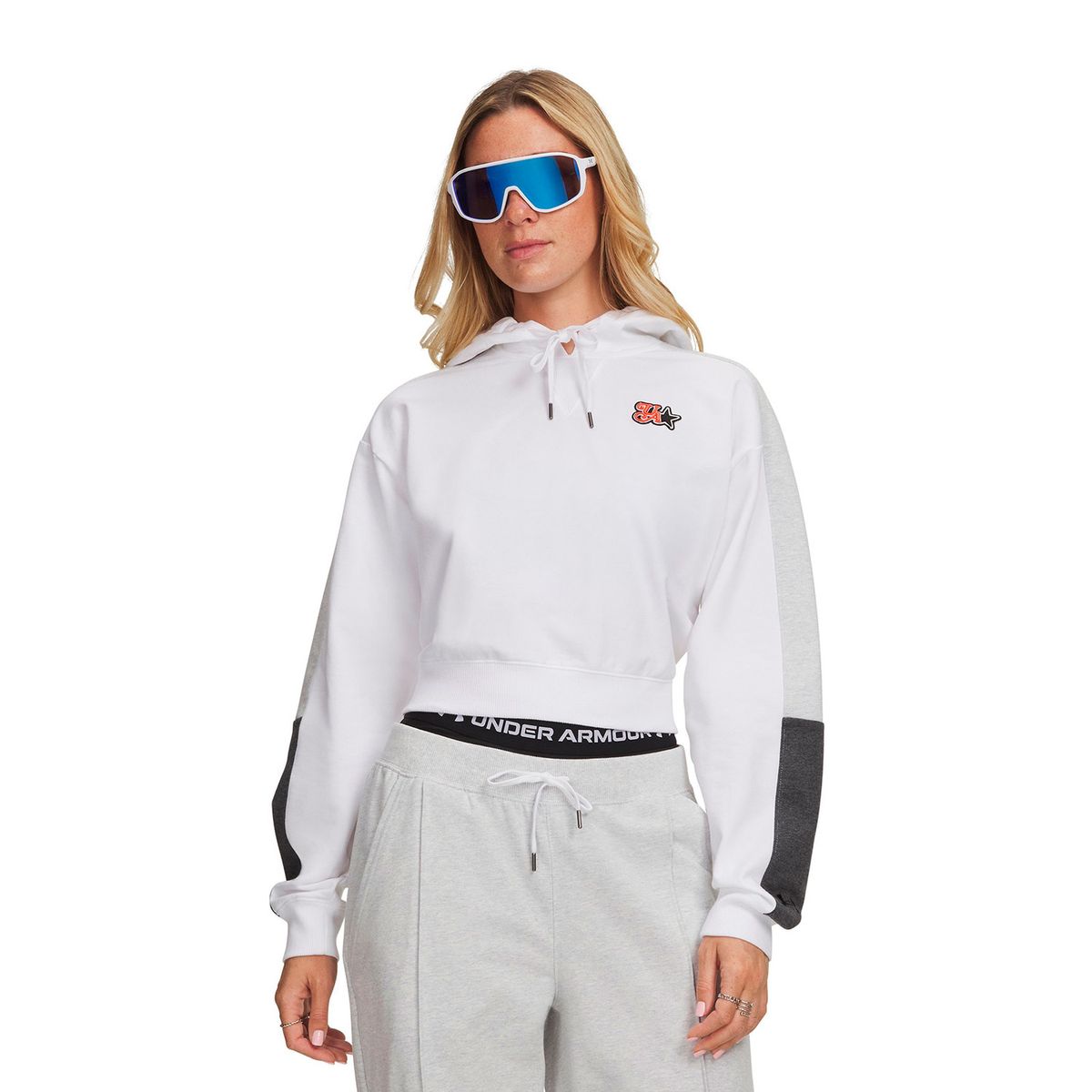 UNDER ARMOUR - Poleron UA Sport Terry Trend Blanco Mujer UNDER ARMOUR