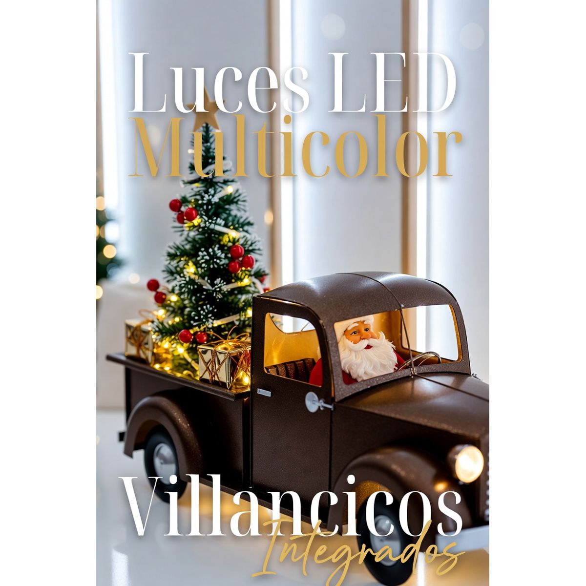 MOVI - Camioneta Navideña Musical con Luz y Regalos Navideños