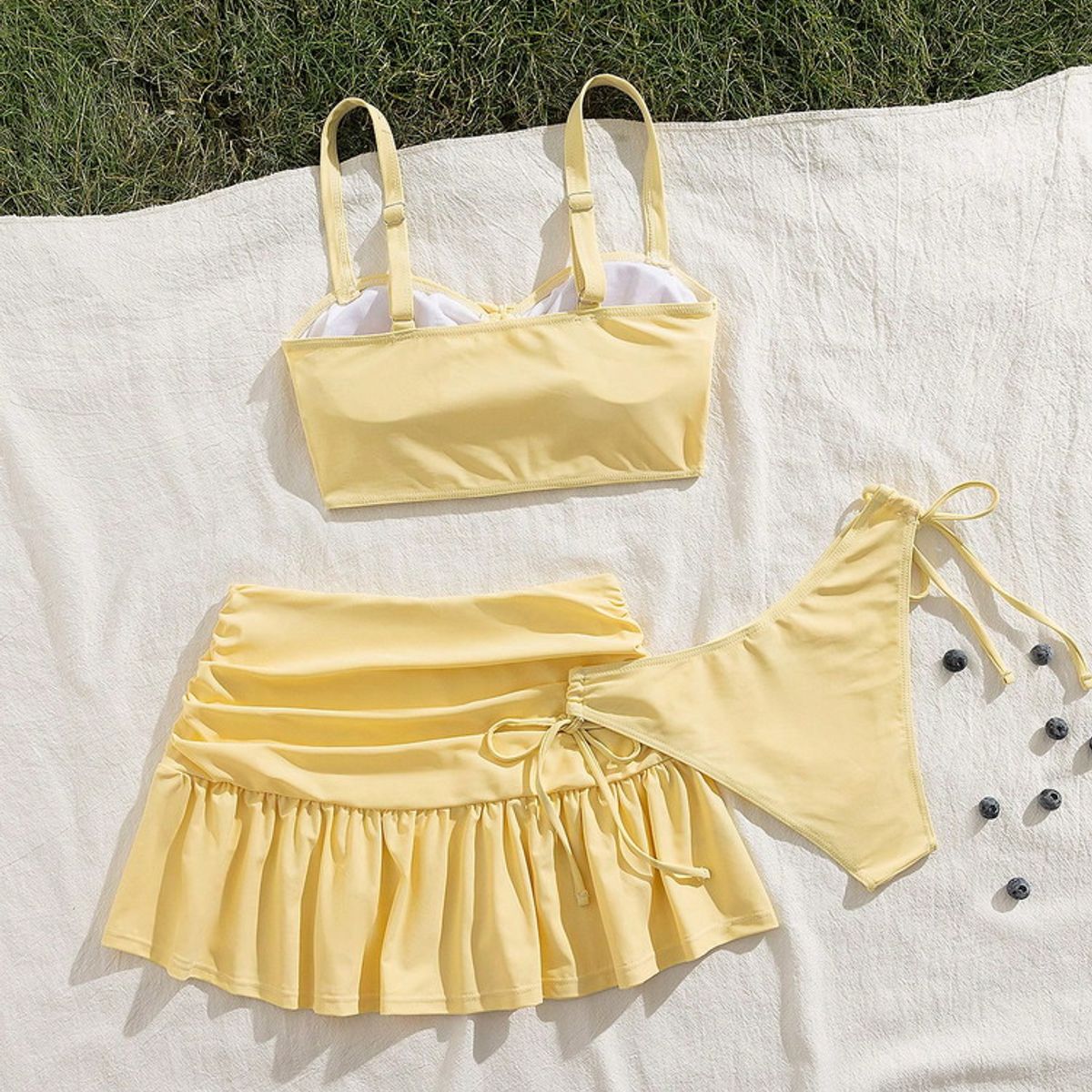 VARIOS - Bikini Sunshine Dream con Minifalda Aceituna She Shines