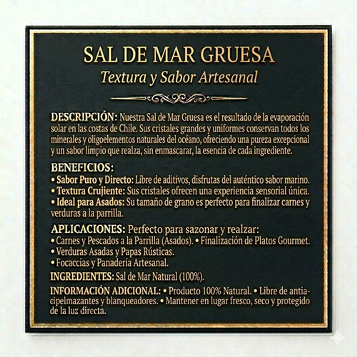 GENERICO - Sal de Mar Premium de 500 gramos