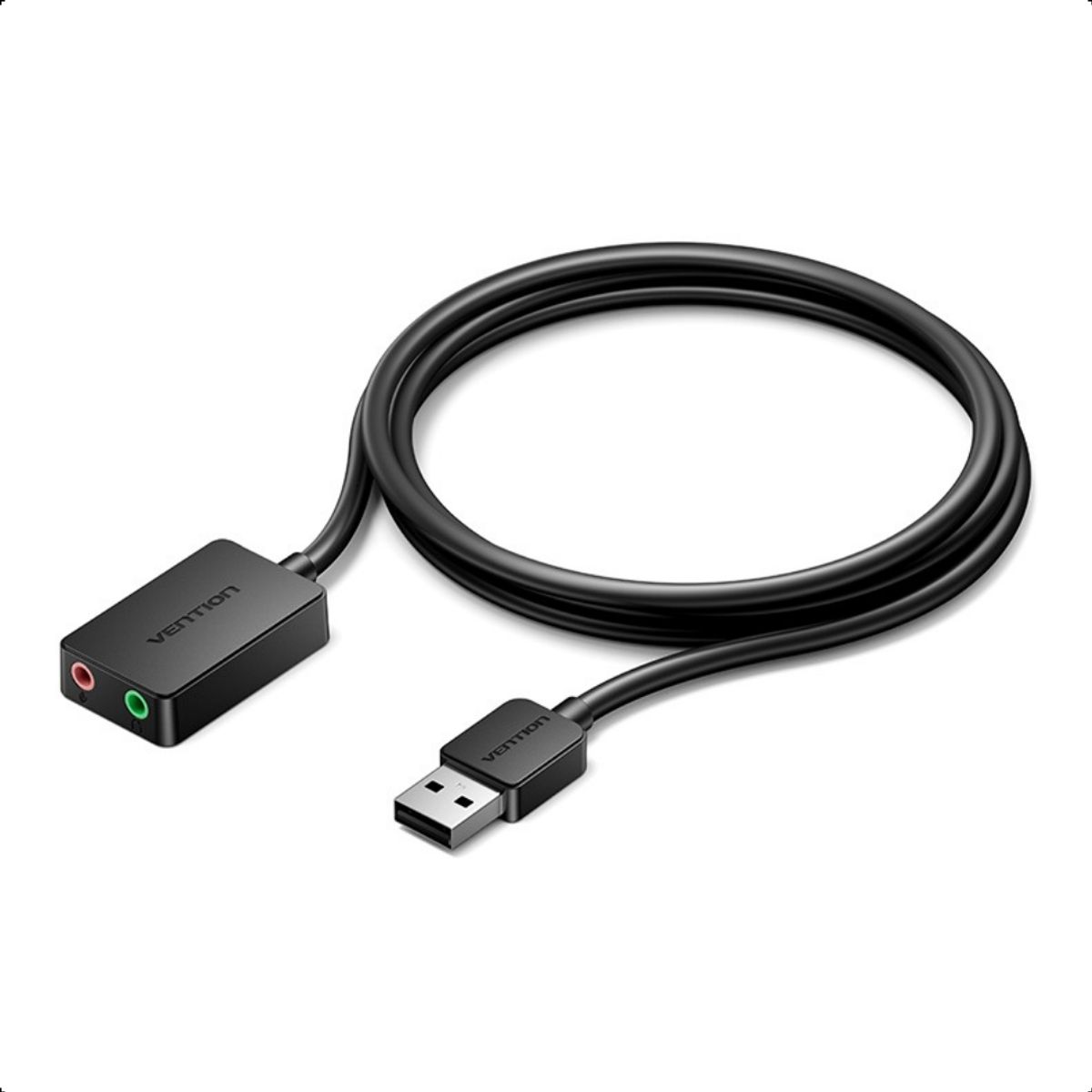 VENTION - Tarjeta Sonido Usb Vention Para Ps5 Ps4 1m Dual Jack 3.5 Mic