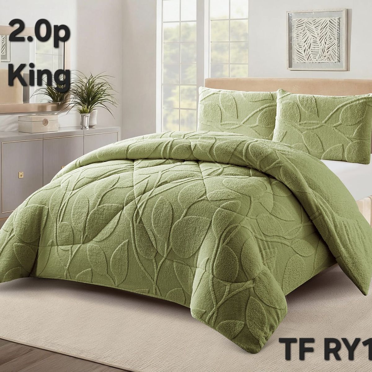 GENERICO - Cubrecama - Cobertor de Invierno con chiporro 2,5 plazas King