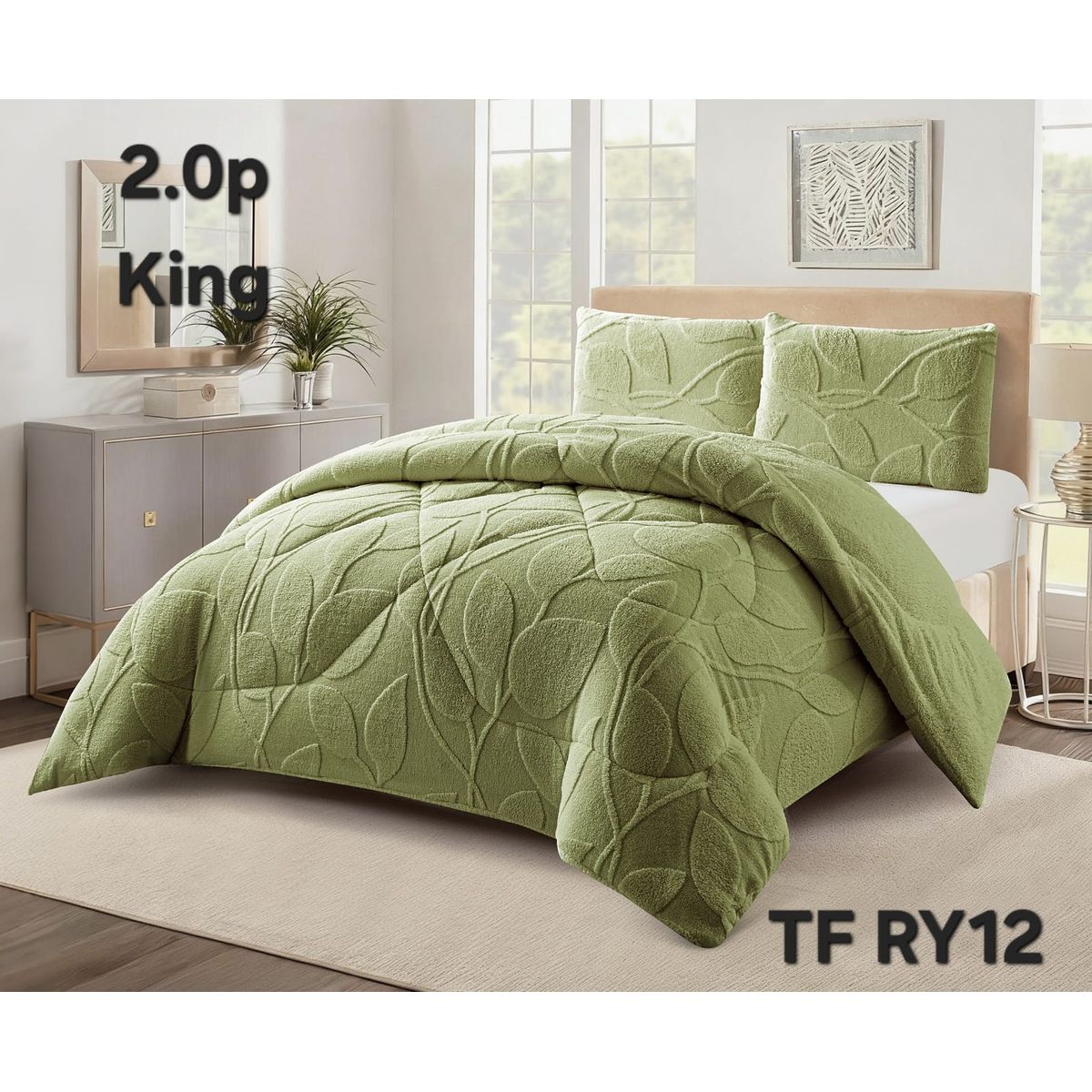 GENERICO - Cubrecama - Cobertor de Invierno con chiporro 2,5 plazas King