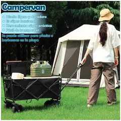 EVERSO - Carrito Para Compras Plegable Carro Con Ruedas Para Camping