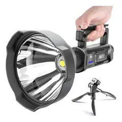 GENERICO - Linterna Foco Largo Alcance Ultra Bright Recargable Usb trípode con luz Blanca BELUG