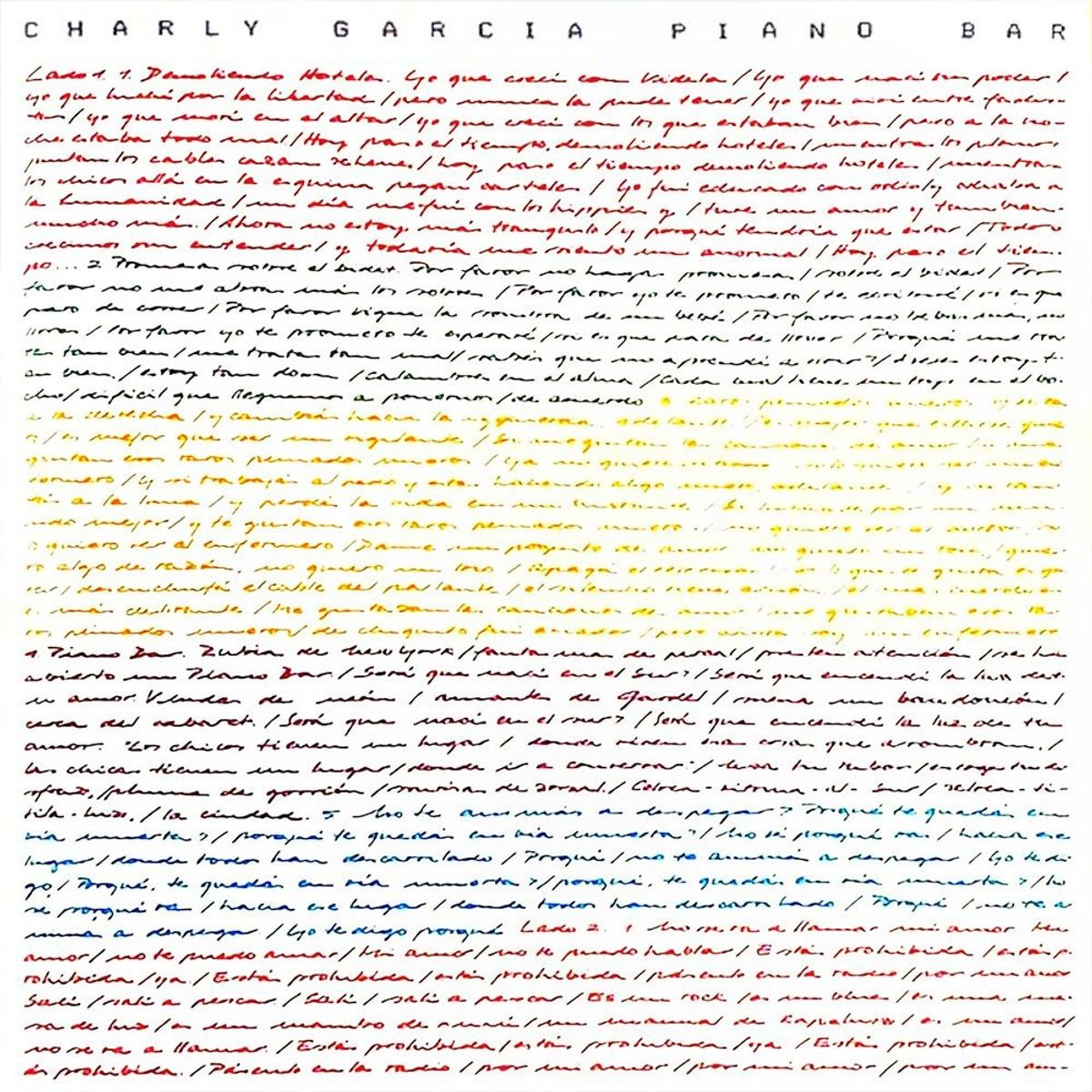 GRUPO LASER DISC - VINILO CHARLY GARCIA PIANO BAR YELLOW VINYL 1LP