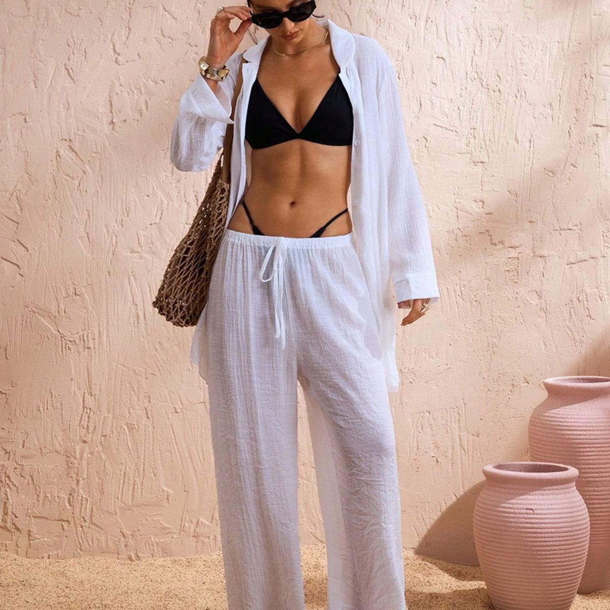 VARIOS - Kimono Breeze Blanc Blanco She Shines