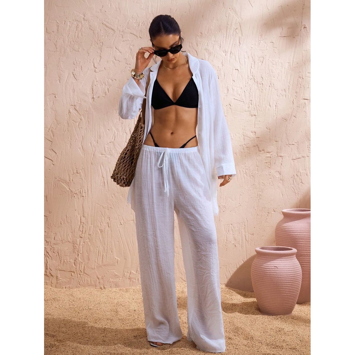 VARIOS - Kimono Breeze Blanc Blanco She Shines