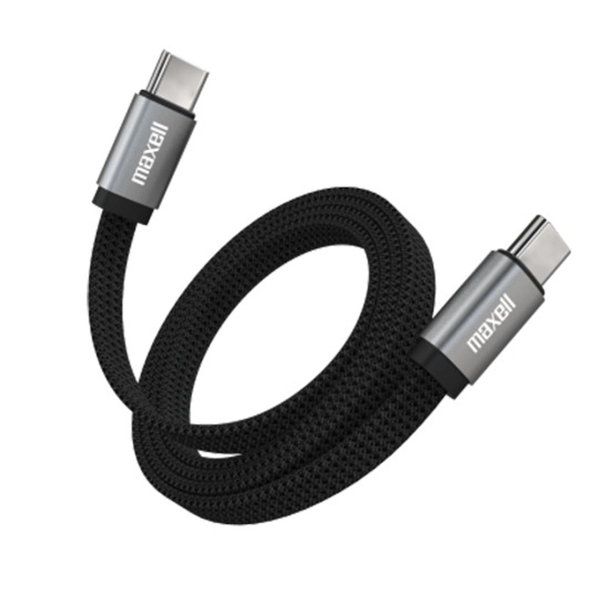 MAXELL - Cable Trenzado Magnético 100W USB C a USB C Maxell 2 Metros Carga Rápida Negro