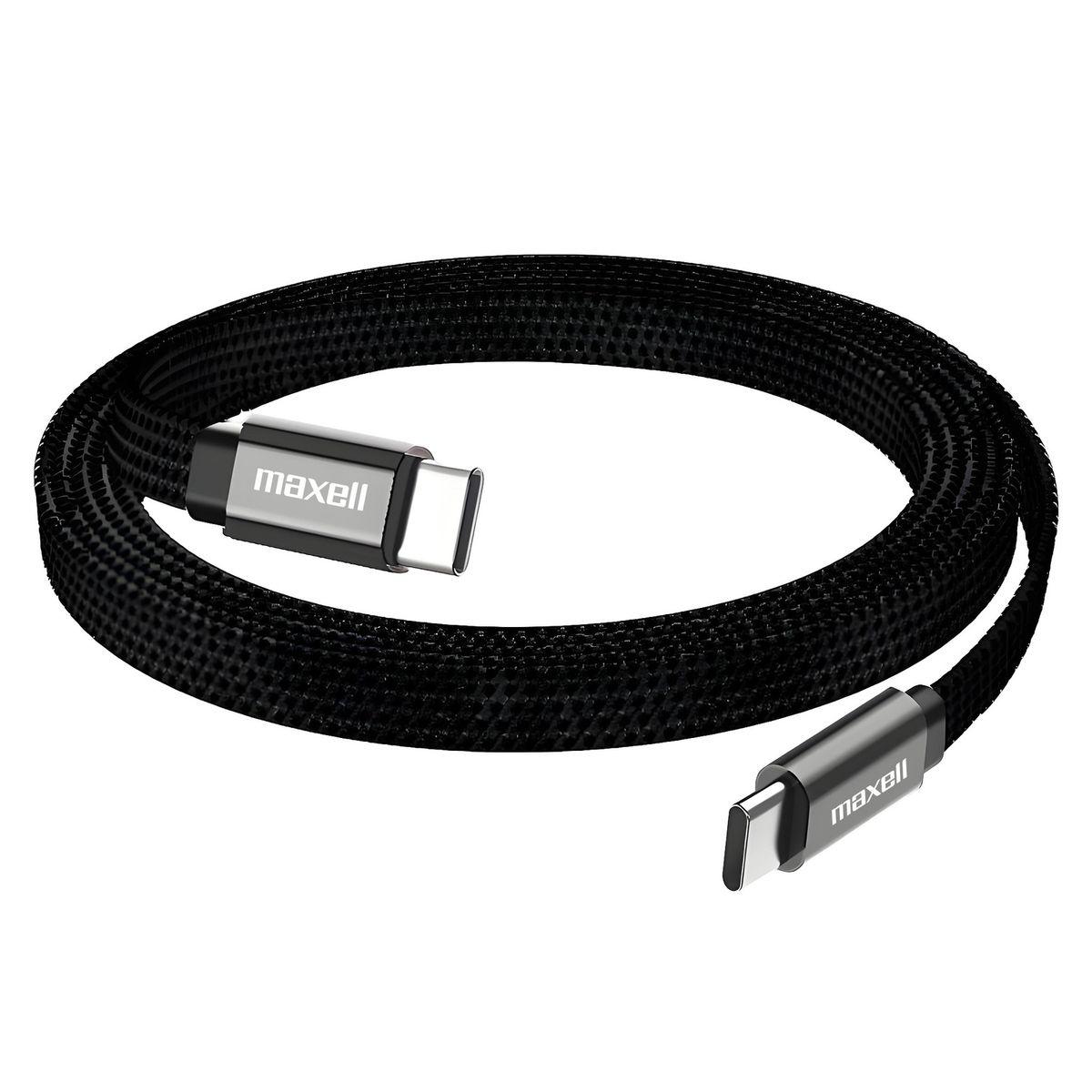 MAXELL - Cable Trenzado Magnético 100W USB C a USB C Maxell 2 Metros Carga Rápida Negro