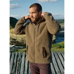 PANAMA JACK - Chaqueta Hombre Sherpa Polar Marrón claro
