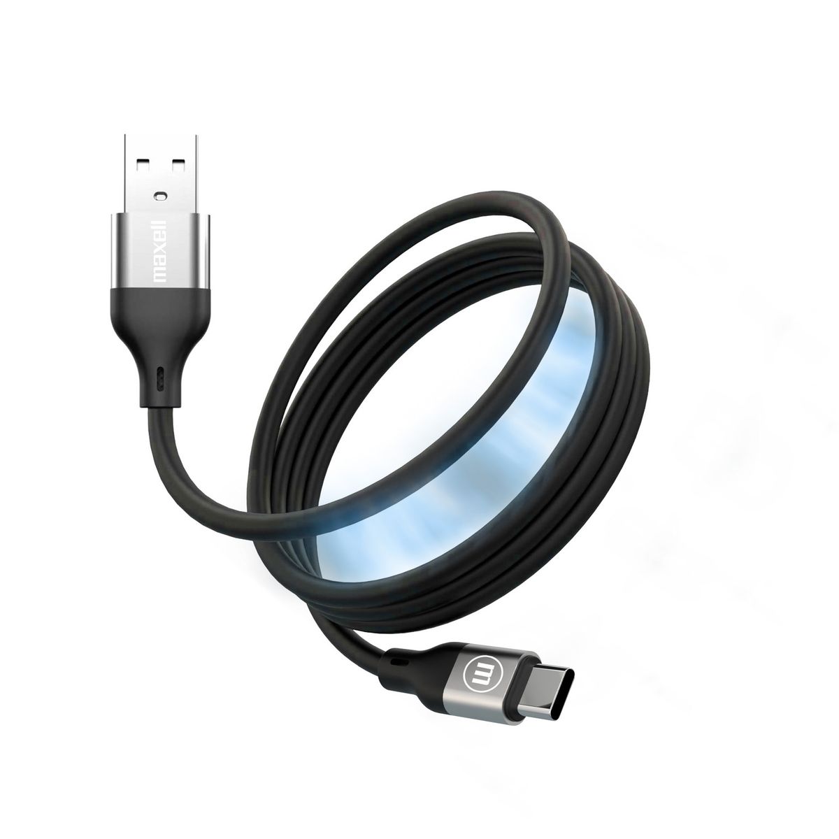 MAXELL - Cable Magnético 60W USB a USB C Maxell 1.2 Metros Carga Rápida Negro