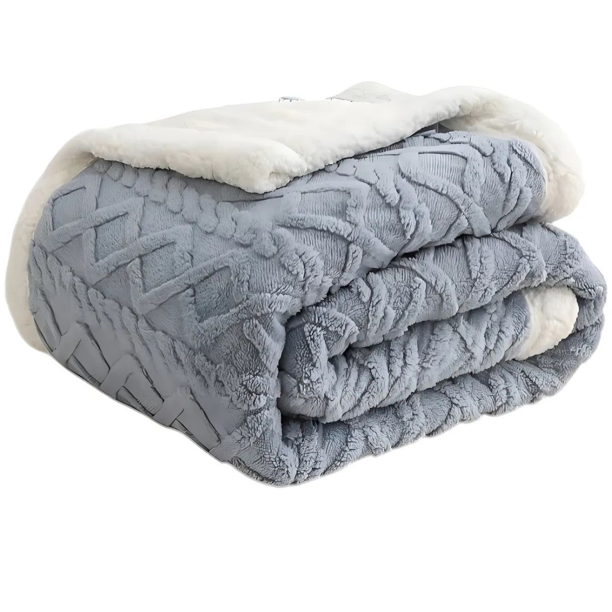 GENERICO - Frazada 2.5 plazas Polar con Chiporro  Unicolor Invierno