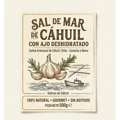 GENERICO - Sal de Mar Premium con Ajo deshidratado de 500 gramos