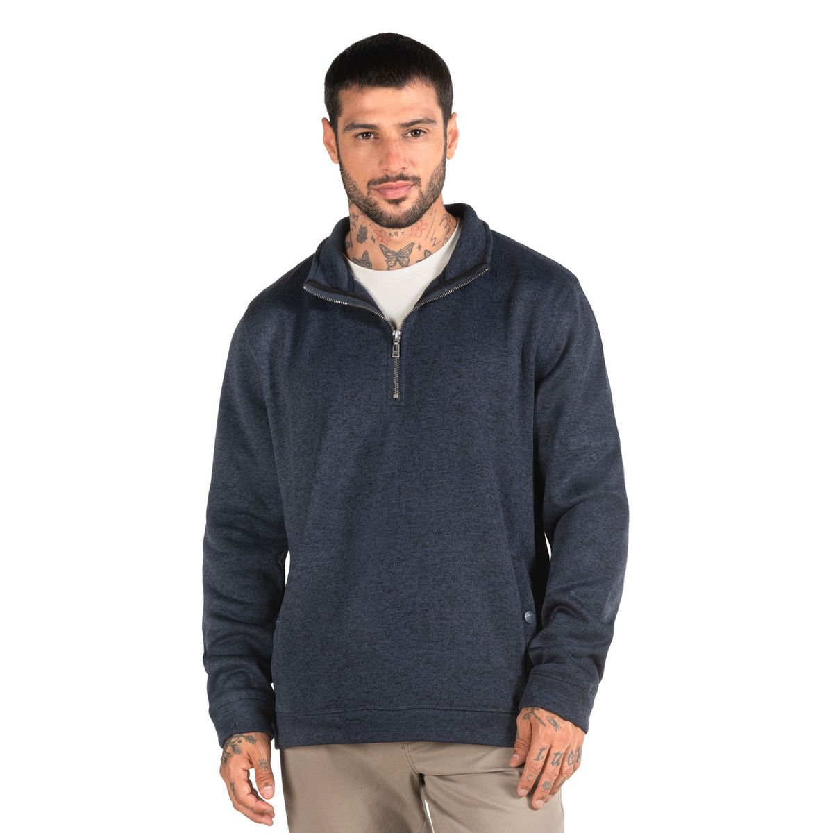 PANAMA JACK - Polerón Hombre Tejido Cuello Alto Azul Panama Jack
