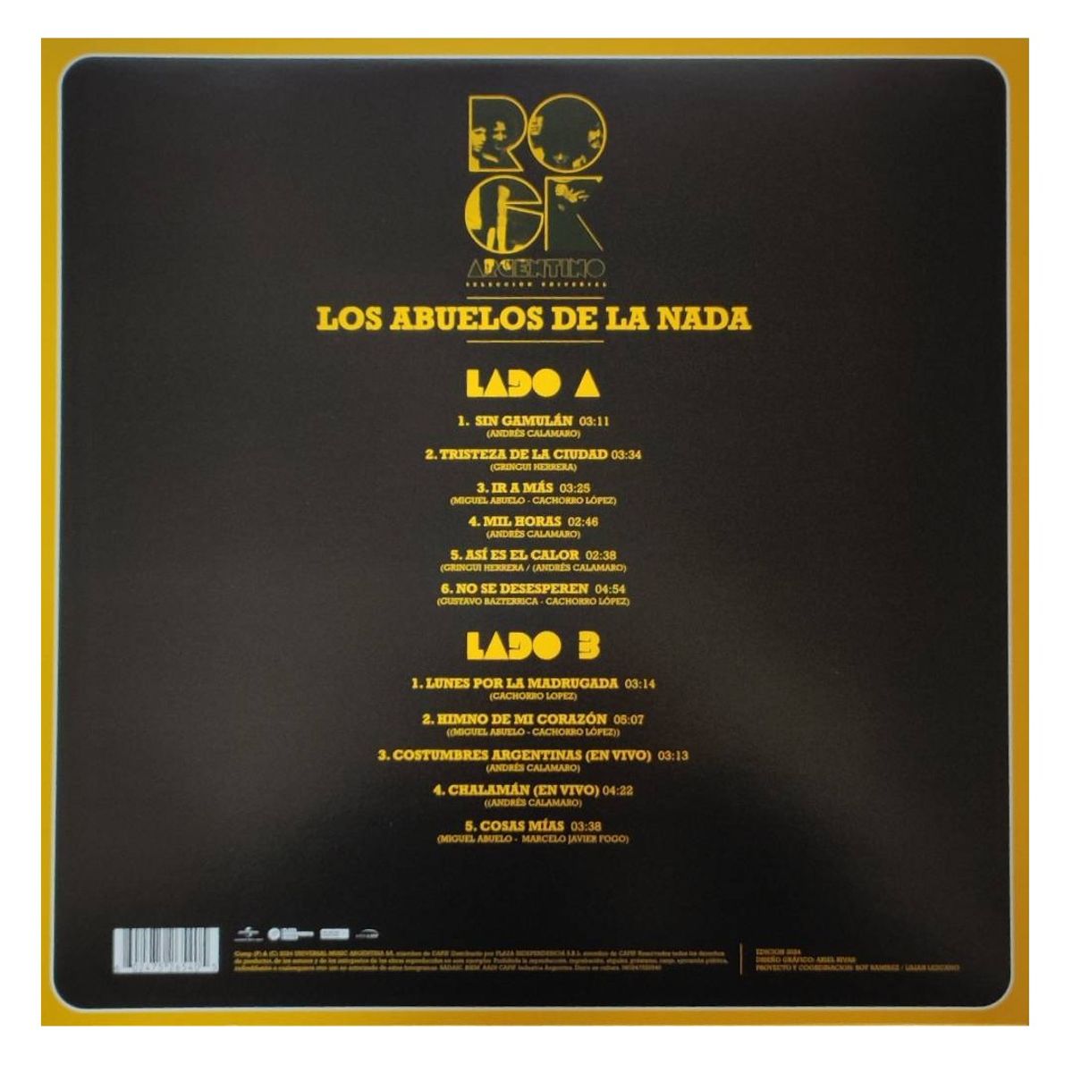 GRUPO LASER DISC - VINILO LOS ABUELOS DE LA NADA SERIE ORO ROCK NACIONAL BLACK VINYL 1LP