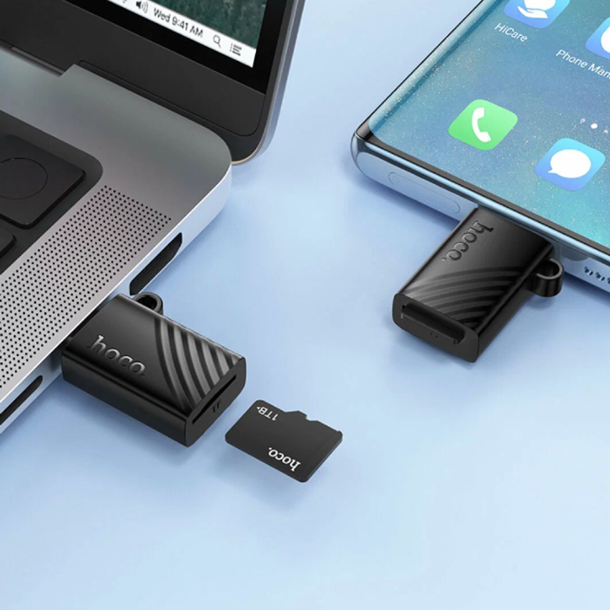 HOCO - Lector de tarjeta Micro SD  USB-C 480Mbps Hoco HB53