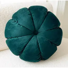 GENERICO - Cojin Decorativo Flor Plush Tallada color  verde